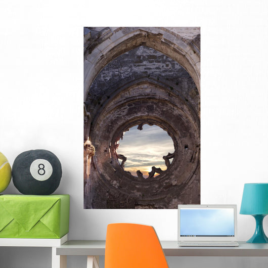 Ruined Church Window Wall Decal