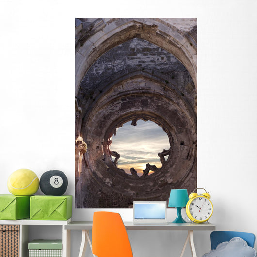 Ruined Church Window Wall Decal