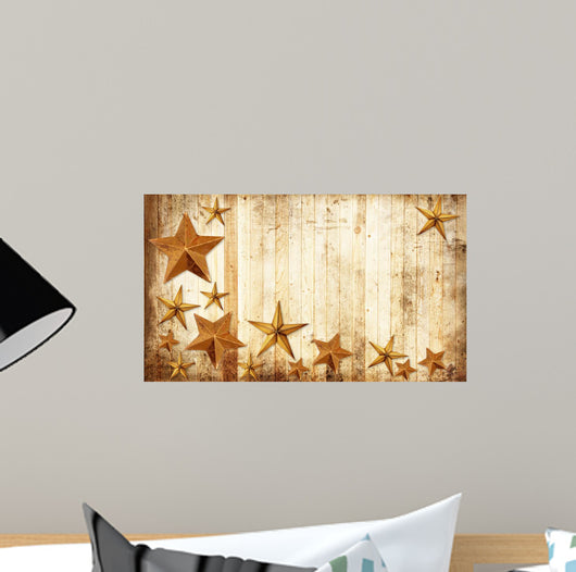Country Christmas Stars Wall Decal