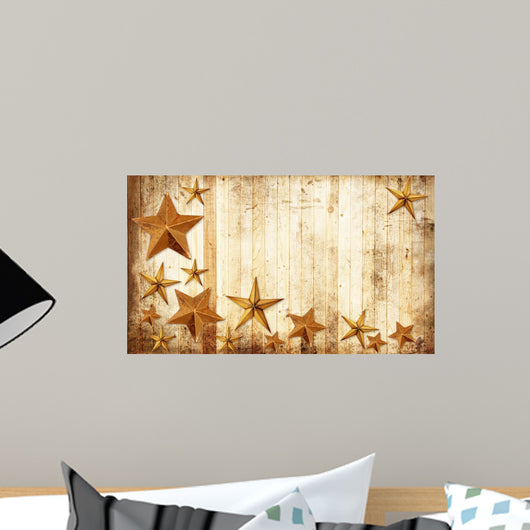 Country Christmas Stars Wall Decal