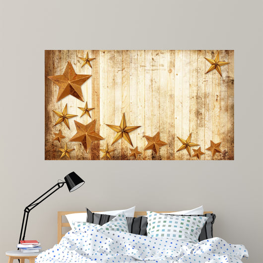 Country Christmas Stars Wall Decal