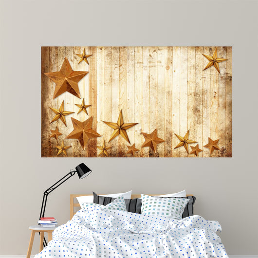 Country Christmas Stars Wall Decal