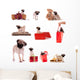 Montage Animalier Chiot Carlin Wall Decal