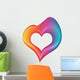 Colorful Rainbow Heart Wall Decal