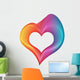 Colorful Rainbow Heart Wall Decal