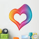 Colorful Rainbow Heart Wall Decal