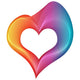 Colorful Rainbow Heart Wall Decal