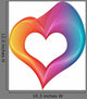 Colorful Rainbow Heart Wall Decal