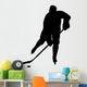 Hockey Player Silhouette Check Wall Decal