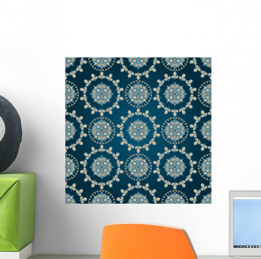 Vector Seamless Eastern Pattern Wall Decal