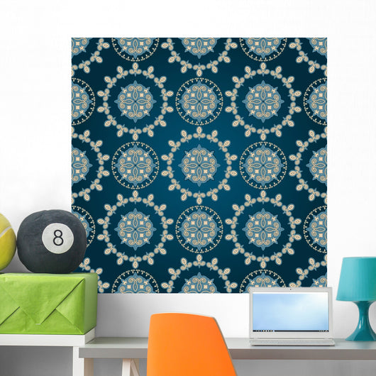 Vector Seamless Eastern Pattern Wall Decal