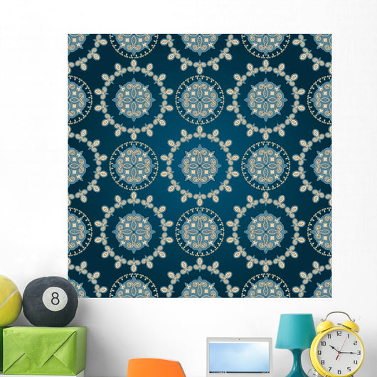 Vector Seamless Eastern Pattern Wall Decal