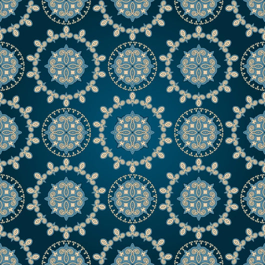 Vector Seamless Eastern Pattern Wall Decal