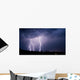 Nighttime Lightning Storm Wall Decal