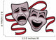 Comedy and Tragedy Theater Wall Decal