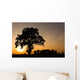 Tree Silhouette and Sunset Wall Decal