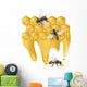 Three Bees and Honeycombs Wall Decal