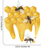 Three Bees and Honeycombs Wall Decal