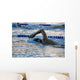 Swimmer Mid-Lap in a Pool Wall Decal