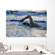 Swimmer Mid-Lap in a Pool Wall Decal