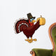 Cartoon Thanksgiving Turkey with Pumpkin Wall Decal