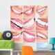 Smile and Teeth 3x3 Image Grid Wall Decal