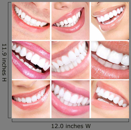 Smile and Teeth 3x3 Image Grid Wall Decal