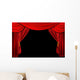 Bright Red Stage Theater Wall Decal