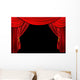 Bright Red Stage Theater Wall Decal