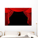 Bright Red Stage Theater Wall Decal