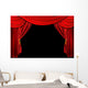 Bright Red Stage Theater Wall Decal