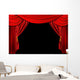 Bright Red Stage Theater Wall Decal