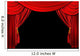 Bright Red Stage Theater Wall Decal