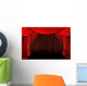 Red Layered Theater Stage Wall Decal