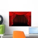 Red Layered Theater Stage Wall Decal