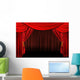 Red Layered Theater Stage Wall Decal