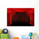 Red Layered Theater Stage Wall Decal