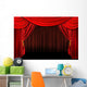 Red Layered Theater Stage Wall Decal