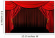 Red Layered Theater Stage Wall Decal