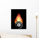 Pool Billiards Ball Fire Wall Decal
