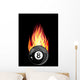 Pool Billiards Ball Fire Wall Decal