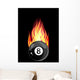 Pool Billiards Ball Fire Wall Decal
