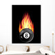 Pool Billiards Ball Fire Wall Decal