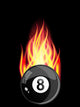 Pool Billiards Ball Fire Wall Decal