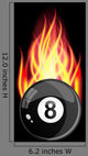 Pool Billiards Ball Fire Wall Decal