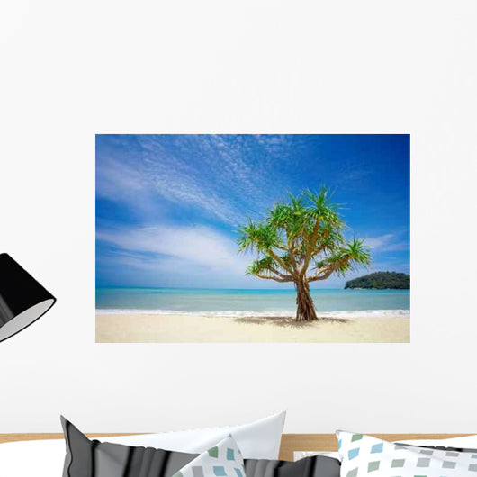 Beach Tree and Ocean Wall Decal