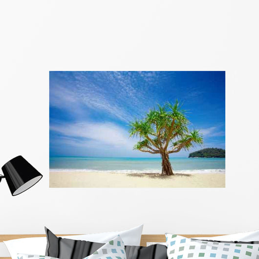 Beach Tree and Ocean Wall Decal