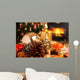 Christmas Plate Front Fireplace Wall Decal