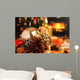 Christmas Plate Front Fireplace Wall Decal