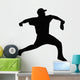 Baseball Pitcher Throwing Ball Wall Decal